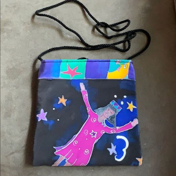 Hand painted Silk Evening Purse - Picture 2 of 4